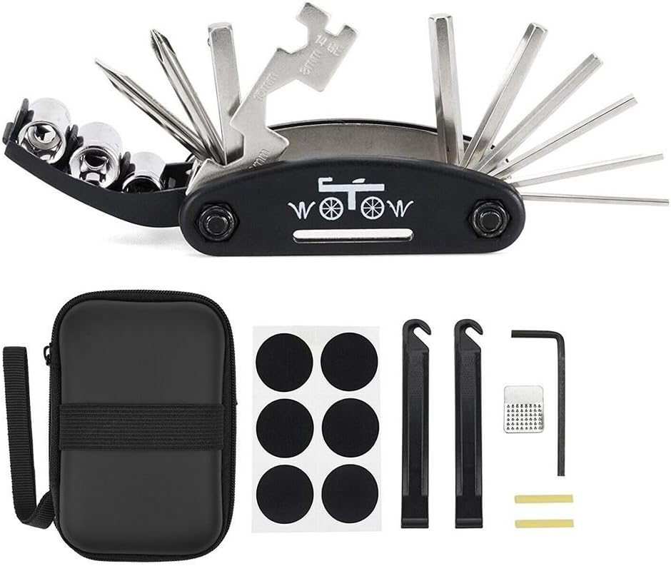 WOTOW 16-in-1 bike repair kit with hard case